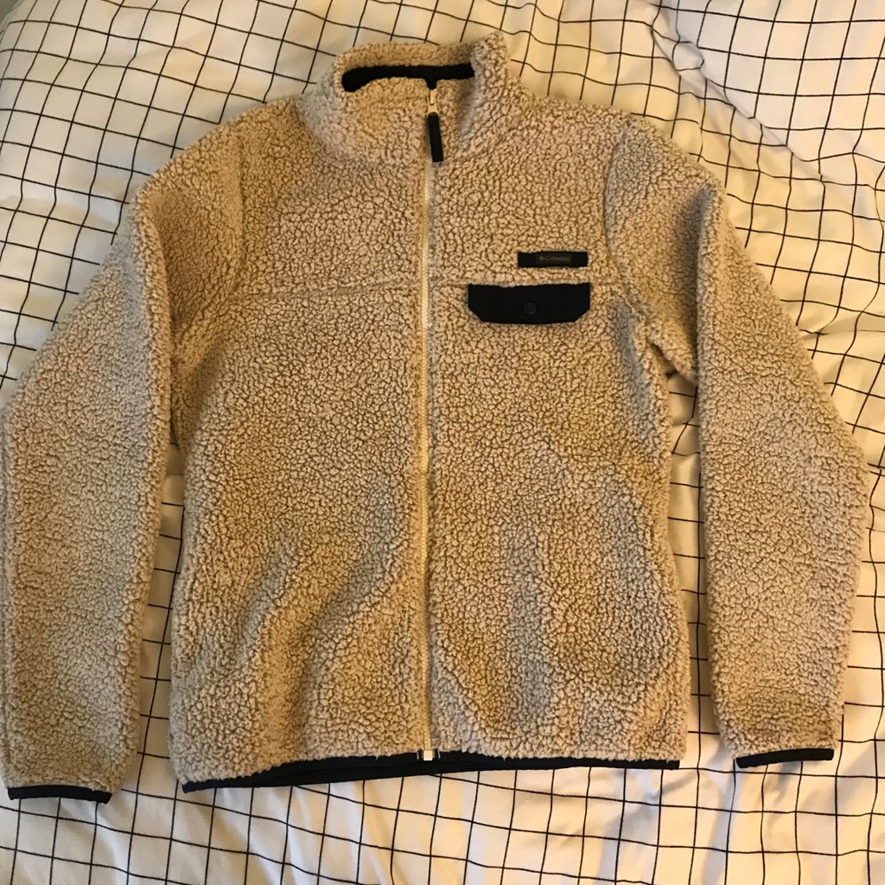Columbia Teddy Fuzzy Zip-up Jacket Size Medium